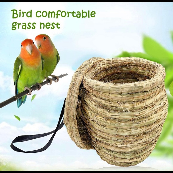 NestStraw, Woven Straw Nest Rattan BirdsNest Parrot Supplies brand new - Picture 6 of 7